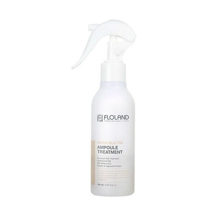 Floland / Двухфазная сыворотка-мист для волос с аминокислотами шелка Mega Silk-Tin Ampoule Treatment 150мл