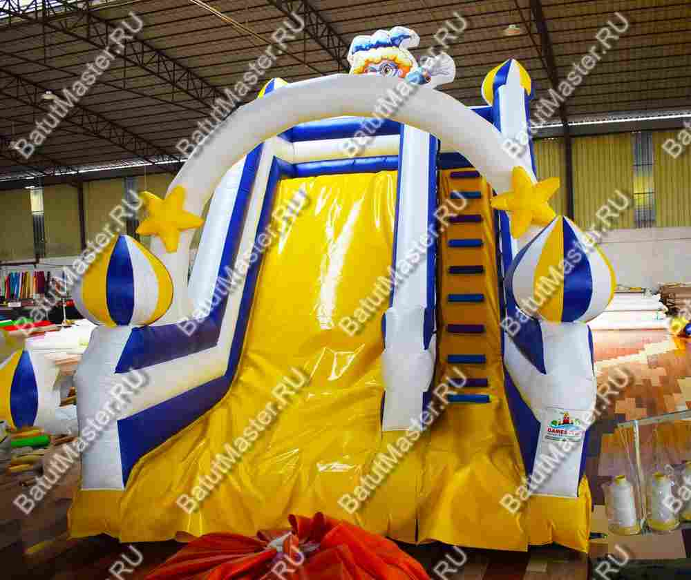 Надувная горка "Весёлый клоун - 2", 8*4*6 м