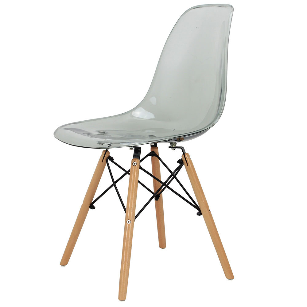 Стул Eames прозрачный серый