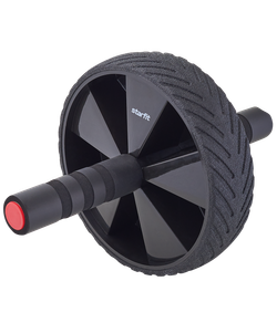 Ролик для пресса с мягким ходом RL-104, черный/красный