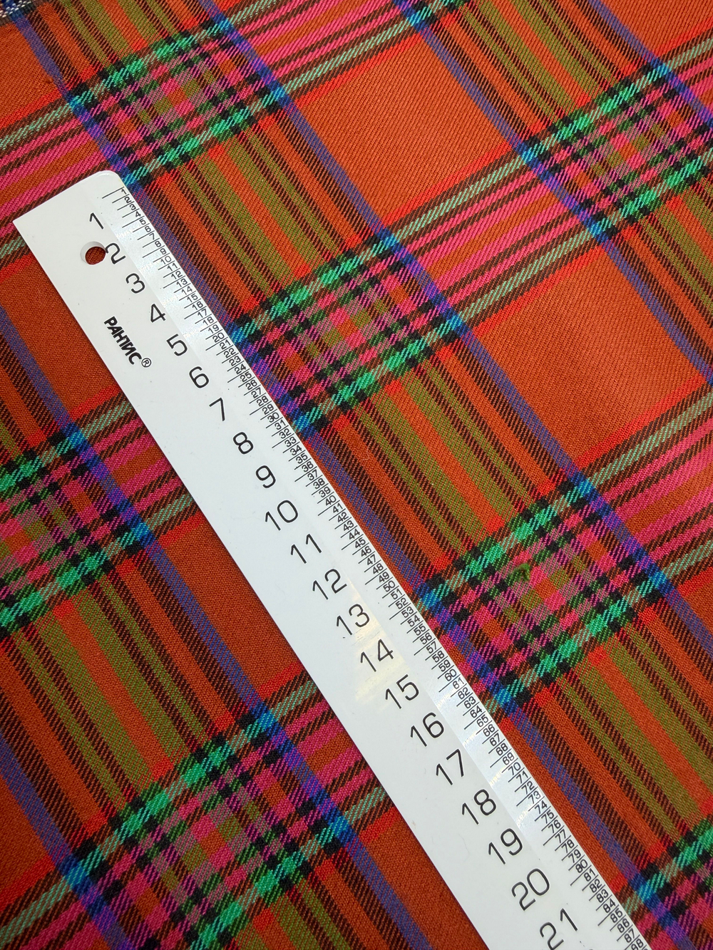 Ткань плательная в клетку (Италия) шерсть/вискоза/поламид ш-145см цена за 1 м