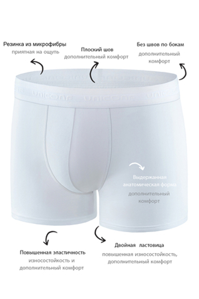 Мужские трусы BB08 Белый Uniconf