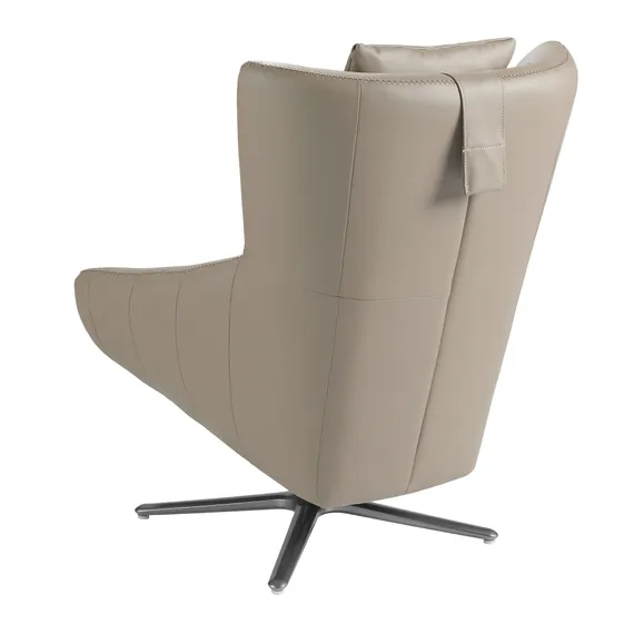 Крутящееся кресло Angel Cerda 5044, бежевая кожа