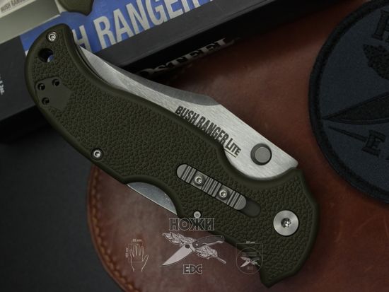 Складной нож Cold Steel 21A Bush Ranger Lite c клинком из стали 8Cr13MoV, рукоять GRN