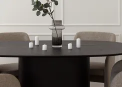 Стол обеденный Type овальный 140*85 см (черный)