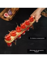 Шотница из Кедра с 6 стопками