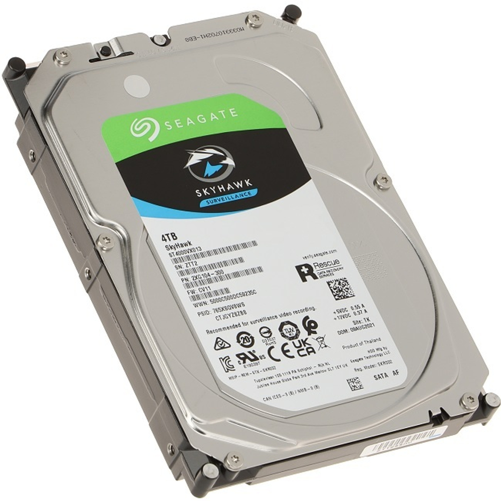 Жесткий диск HDD 4.0Tb Seagate, SATA-III, 256Mb, 5900rpm, SkyHawk (ST4000VX013)