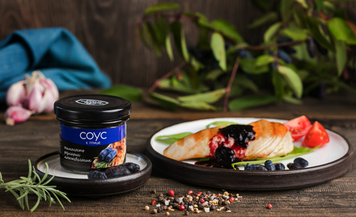 Соус жимолостный с розмарином и можжевельником / 100 г / Сибирская ягода