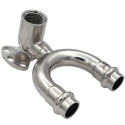 Водорозетка VIEIR проходная из нерж. стали 15×1/2" VER-PRO (20/2)