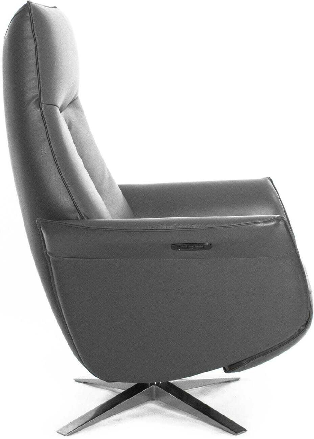 Кресло реклайнер Relax LOTUS ELECTRO NEW 4092D, натуральная кожа, (088 IRON GREY)