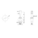 Тумблер 12В 20А (3c) вкл-выкл однополюсный с синей подсветкой (ASW-13D) REXANT