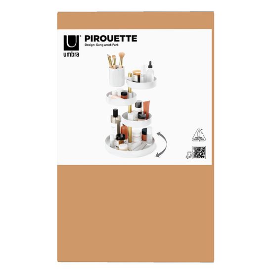 Органайзер настольный pirouette, белый/латунь
