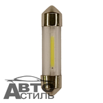 Светодиод 12V T11x39 COB WHITE НИТЬ  (салон) SJ-COB-TG-39