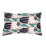 Чехол для подушки цвета пыльной розы с графичным принтом lazy flower cuts&pieces, 30х50 см