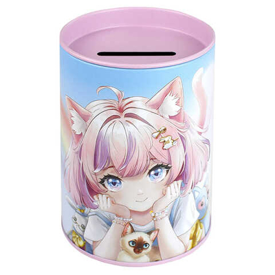 Копилка-подставка для канцелярских принадлежностей, 10,4х7,5х7,5 см. Коллекция "АНИМЕ С КОТИКАМИ":