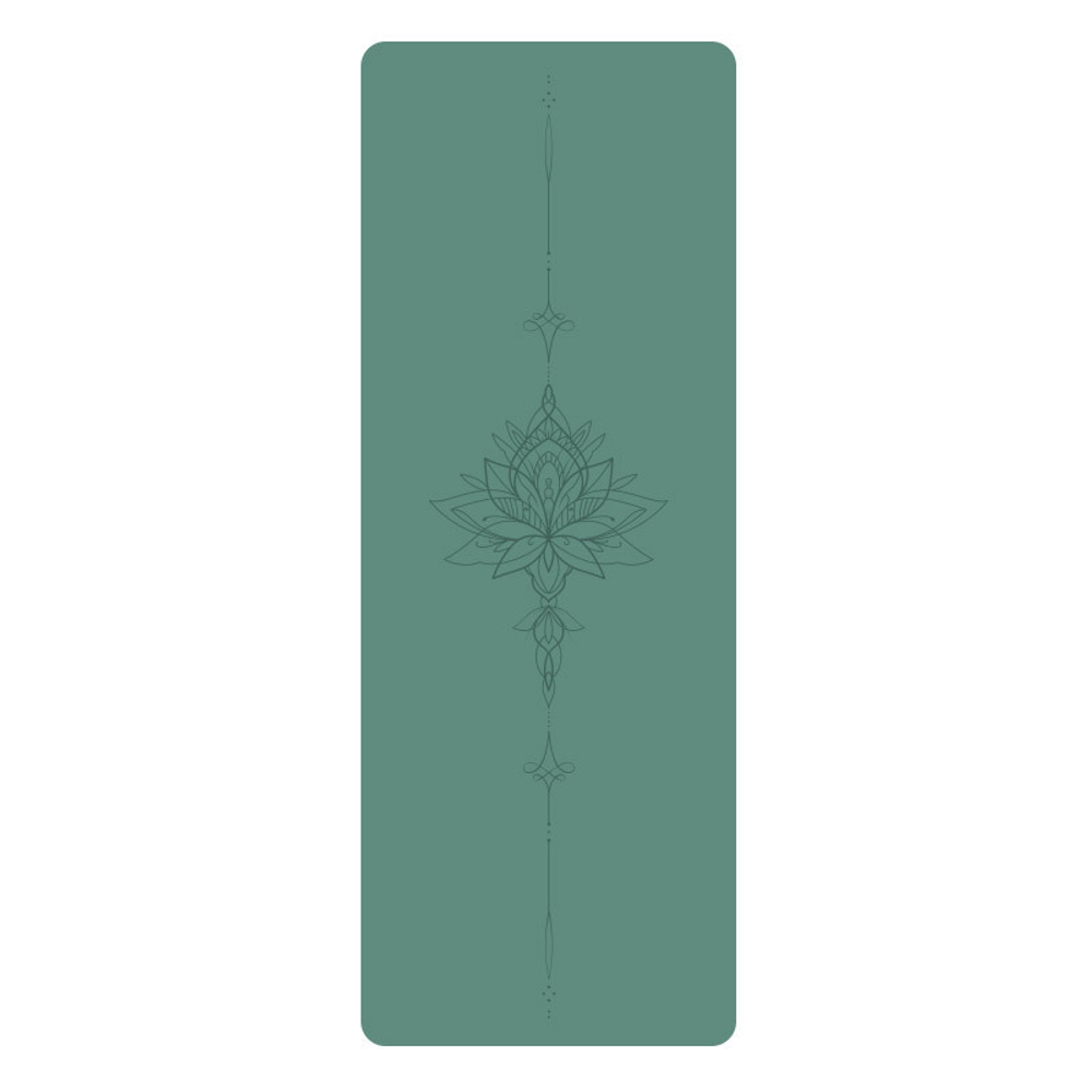 Каучуковый коврик для йоги Bloom Emerald 185*68*0,5 см нескользящий