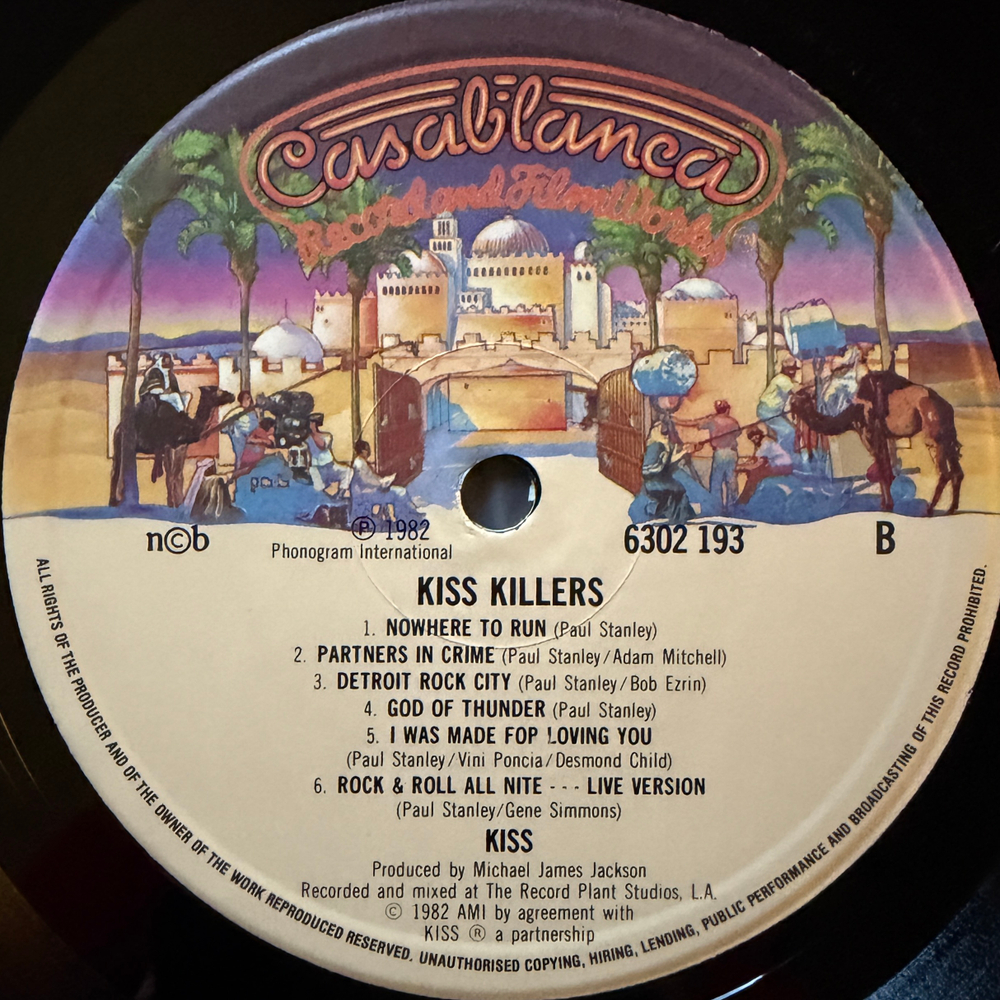 Kiss ‎– Killers (Скандинавия 1982г.) Т