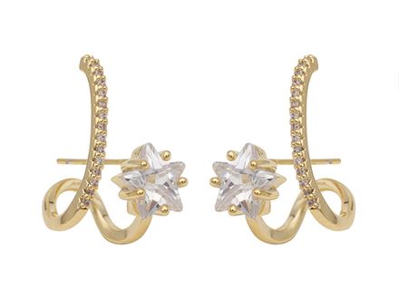 Серьги "Звездочки" со стразами