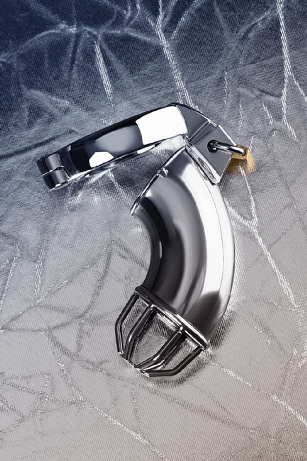 Пояс верности мужской, TOYFA METAL (серебристый) закрытый (Цвет: серебряный)