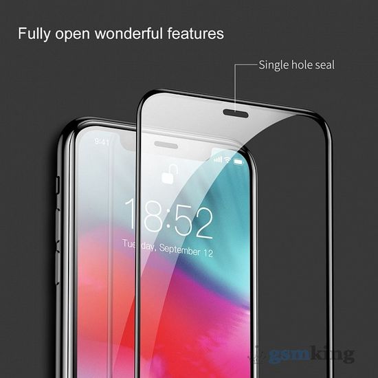 Tempered Glass 3D Full Cover for iPhone XR/11 Black