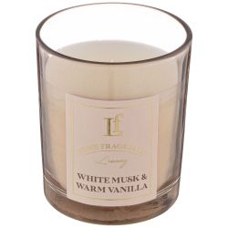 СВЕЧА АРОМАТИЗИРОВАННАЯ В СТАКАНЕ "WHITE MUSK & WARM VANILLA" 6*7,5 СМ