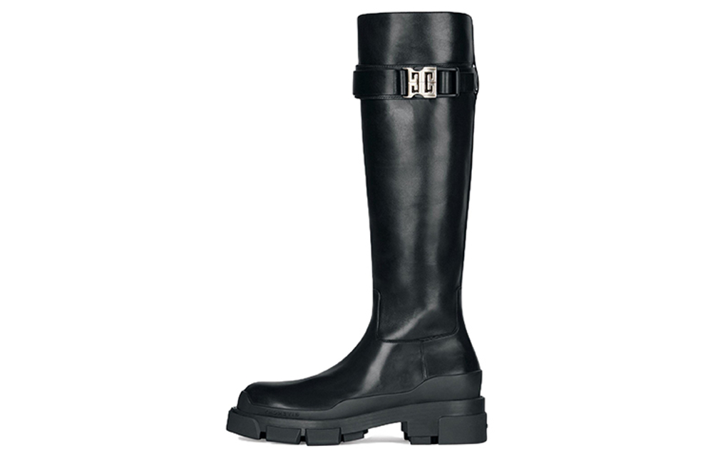 Givenchy Terra Cow Leather Knee high Boots Women"s Black