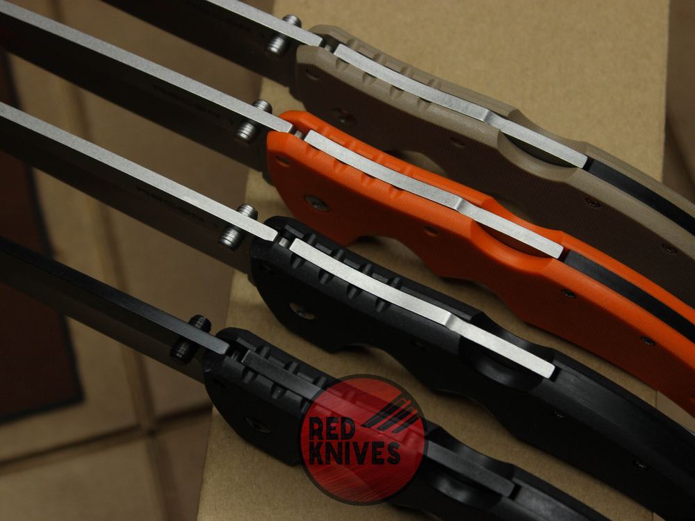 Нож Cold Steel Recon 1 TANTO G10 (V2025) - оранж рук., стоунвош клинок