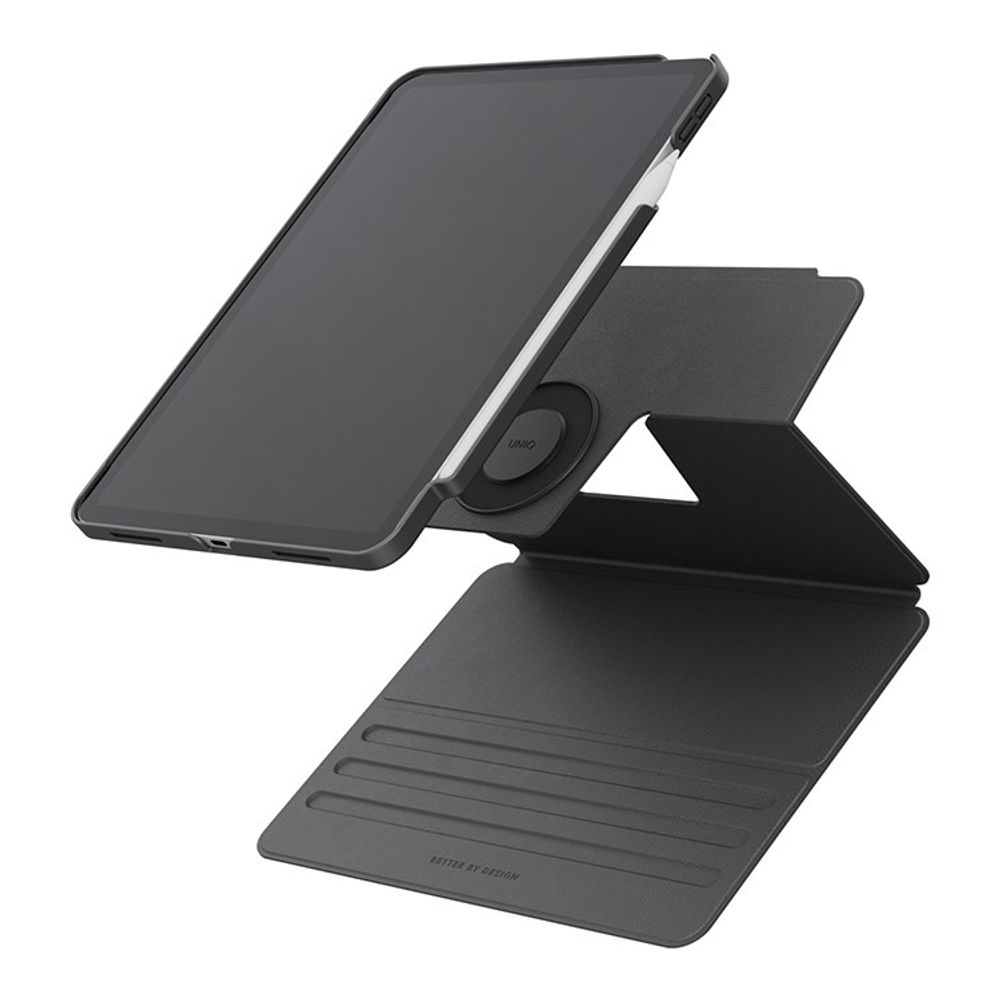 Uniq для iPad Air 11 (2024/25) чехол ROVUS SnapMount Magnetic 360 Rotating Detachable Flint Grey