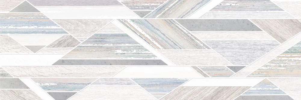 Декоративная плитка ALMA Ceramica DWU11MDS014 Medis 60x20 бежевая / голубой глянцевая с орнаментом