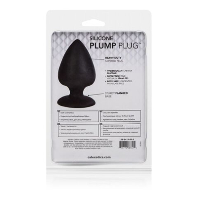 Анальная пробка из силикона Silicone Plump Plug - 9,9 см. (Цвет: черный)