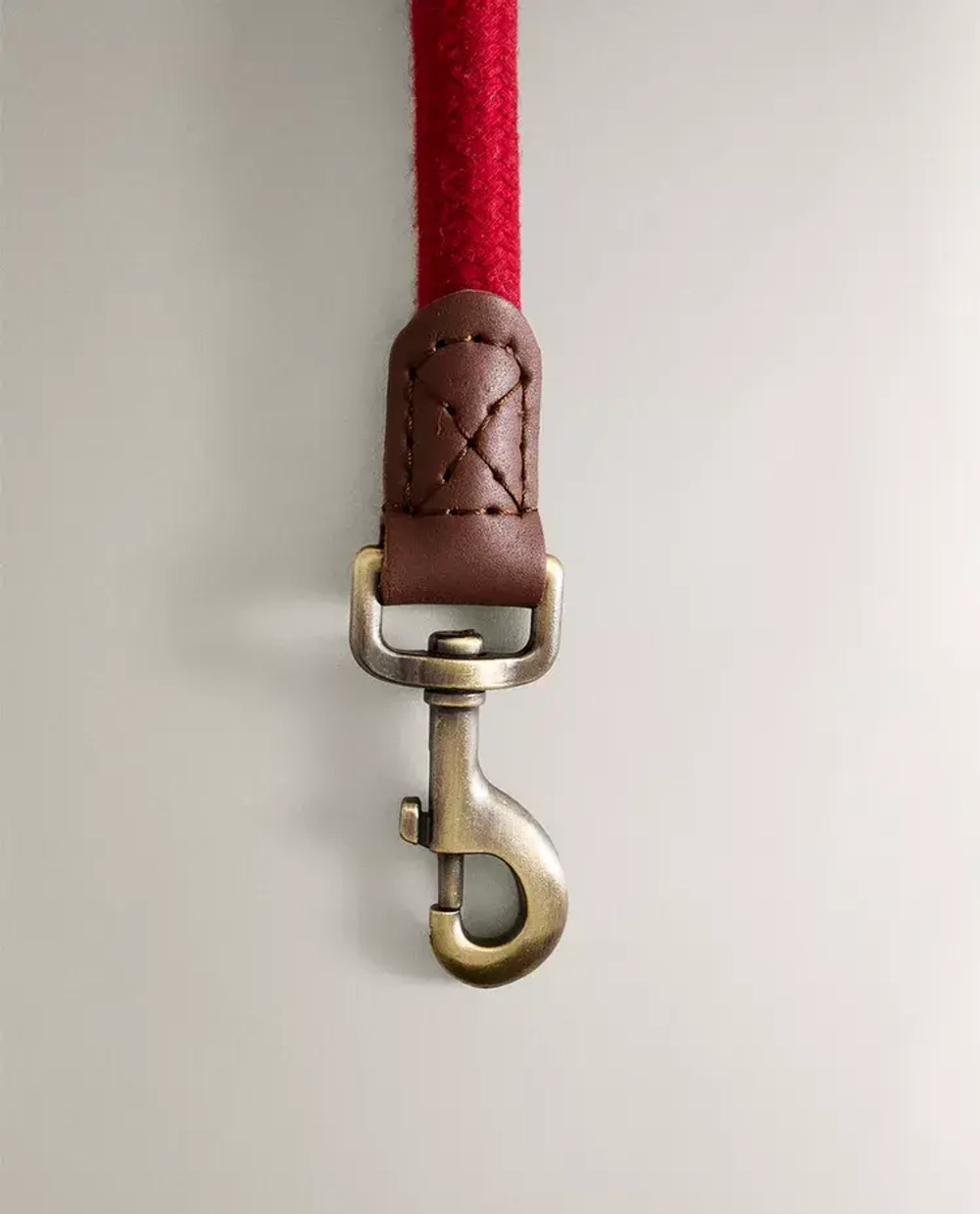 ZARA HOME ПОВОДОК ДЛЯ СОБАК ИЗ КОЖИ И ВЕРЕВКИ, КРАСНЫЙ