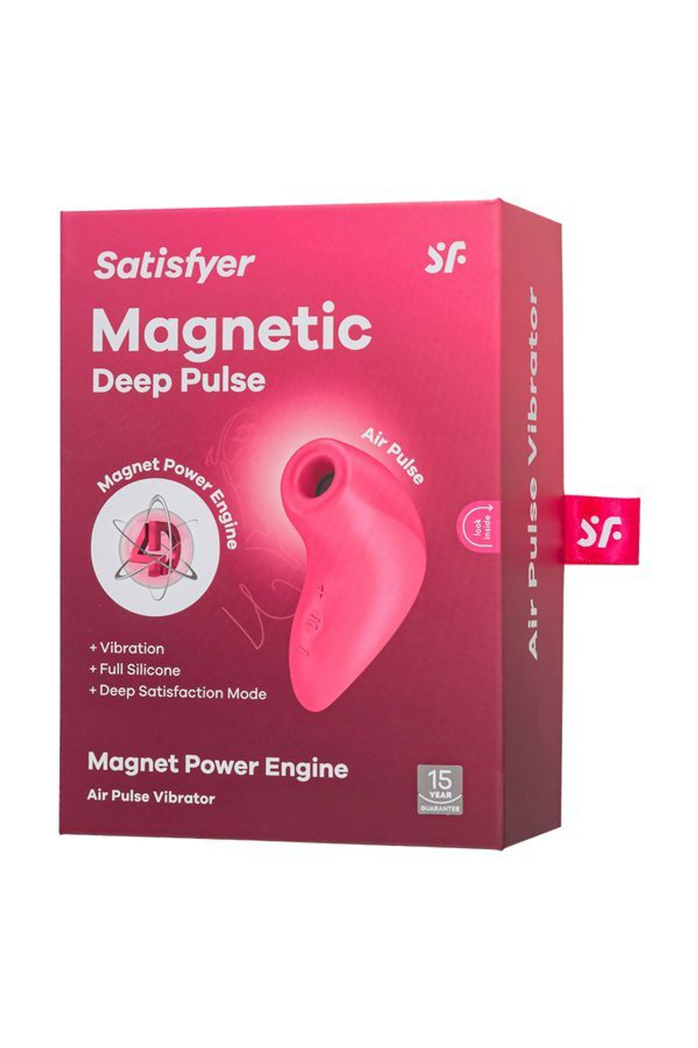 Вакуум-волновой бесконтактный стимулятор клитора Satisfyer Magnetic Deep Pulse, силикон, розовый