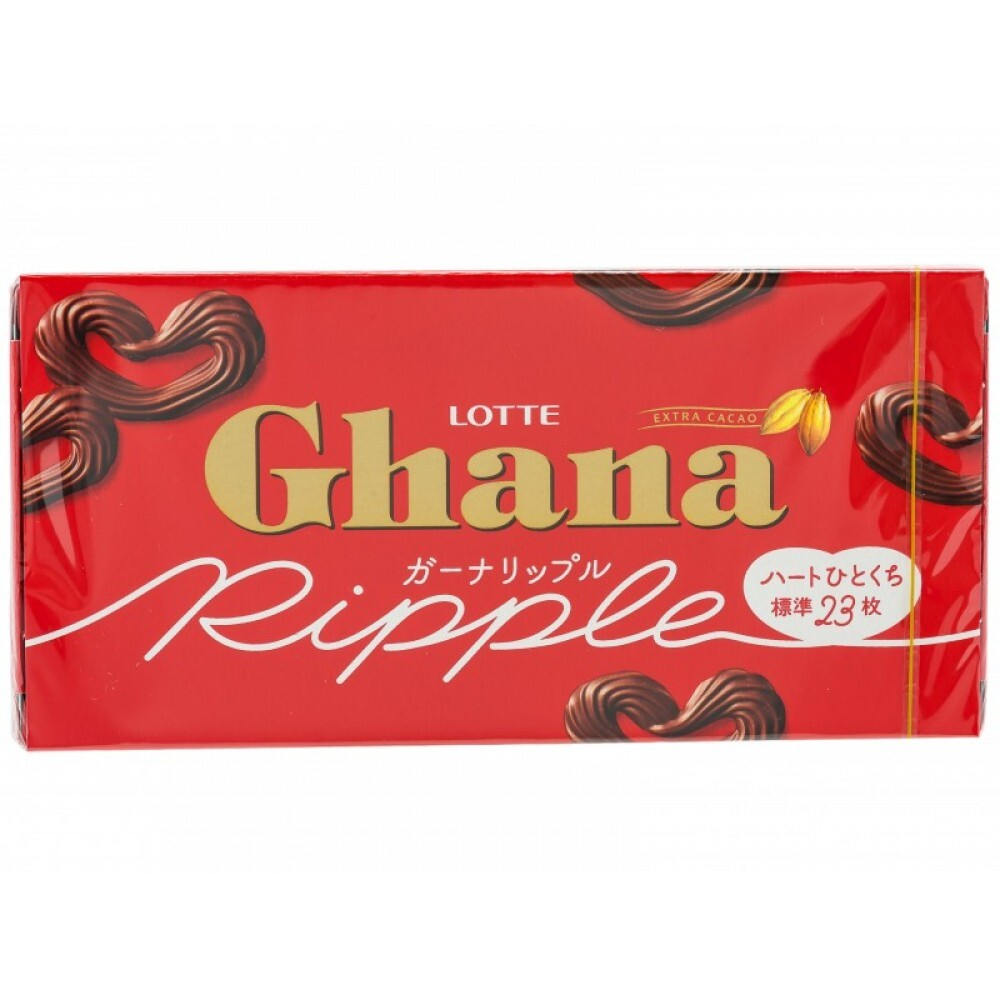 Шоколад молочный в виде сердечек 58 г Ghana Ripple LOTTE