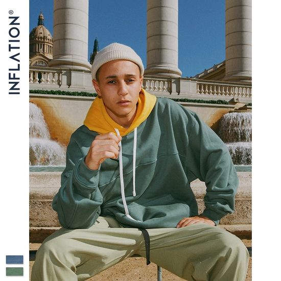 Худи INF Basic Combo Oversize(gray green)