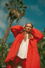 Парка Choompu оверсайз красная