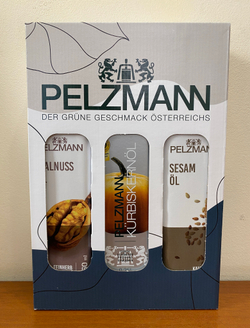 Набор деликатесных масел Pelzmann: Грецкий орех, Тыквенных семечек, Кунжут 3 х 250 мл, Австрия