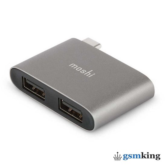Moshi Adapter (USB-C PD port to 2 x USB A) Gray 99MO084214