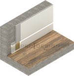 Скрытый плинтус Pro Design UNIVERSAL 235 не анодированный 2700мм