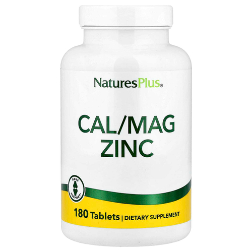 NaturesPlus, Кальций, магний, цинк, 180 таблеток