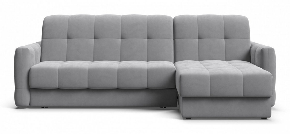 Угловой диван Босс Слип 160 Велюр Монолит сталь