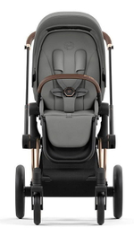 Коляска Cybex Priam IV Rosegold complete Aton B2 Bay Blue Base One 4 в 1 Mirage Grey