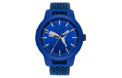 PUMA Reset V1 Series Wrist Watch Quartz Movement Fabric Strap 41mm 43mm Blue Dial Men"s Watches P5057