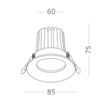 Светильник встраиваемый LED 10W 3000K