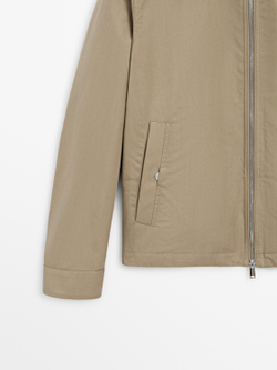 Massimo Dutti Короткая куртка с карманами, светло-бежевый