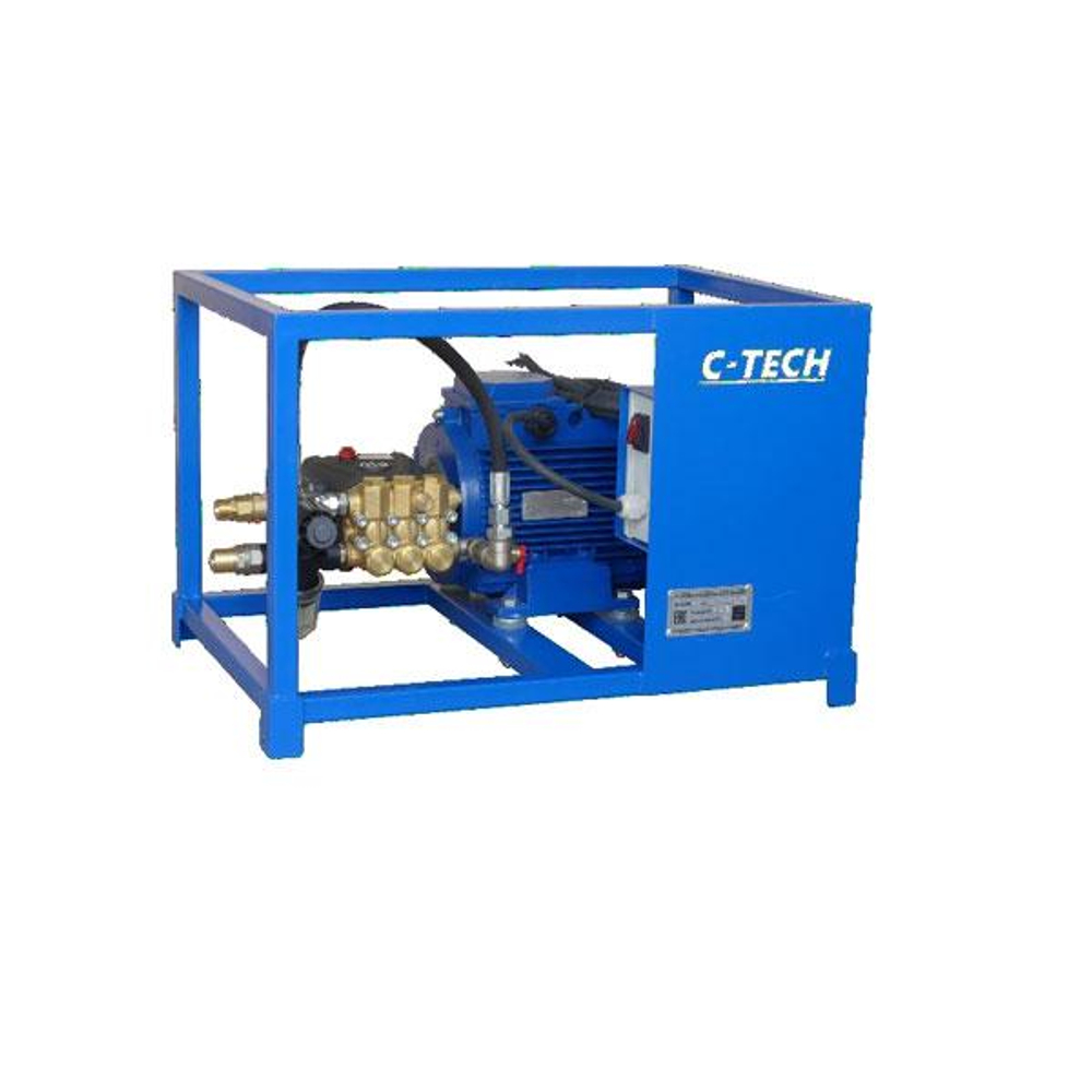 Профессиональный моющий аппарат высокого давления C-TECH NEXT TotalStop (200 бар, до 900 л/ч, 5.5 кВт, 380 В) + пенокомплект ПРАКТ