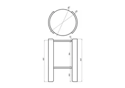 Столик Lagom Stone D 43 см высота 64 см (камень OV, черный)