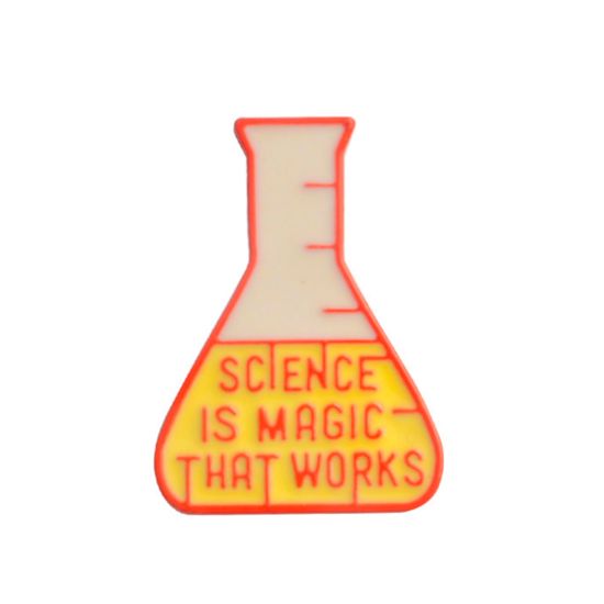 Значок металлический на одежду/Пин. Science