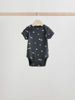 Боди с коротким рукавом для малышей Next E57-519, 5 шт., Белый, Темно-серый, Молочный