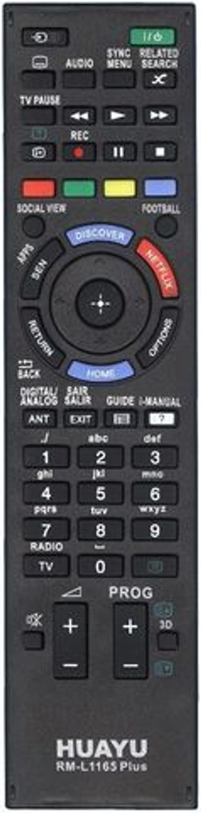 Пульт для Sony RM-L1165+ PLUS 3D корпус как RM-ED060 NETFLIX универсальный пульт