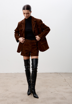 Жакет из натуральной замши